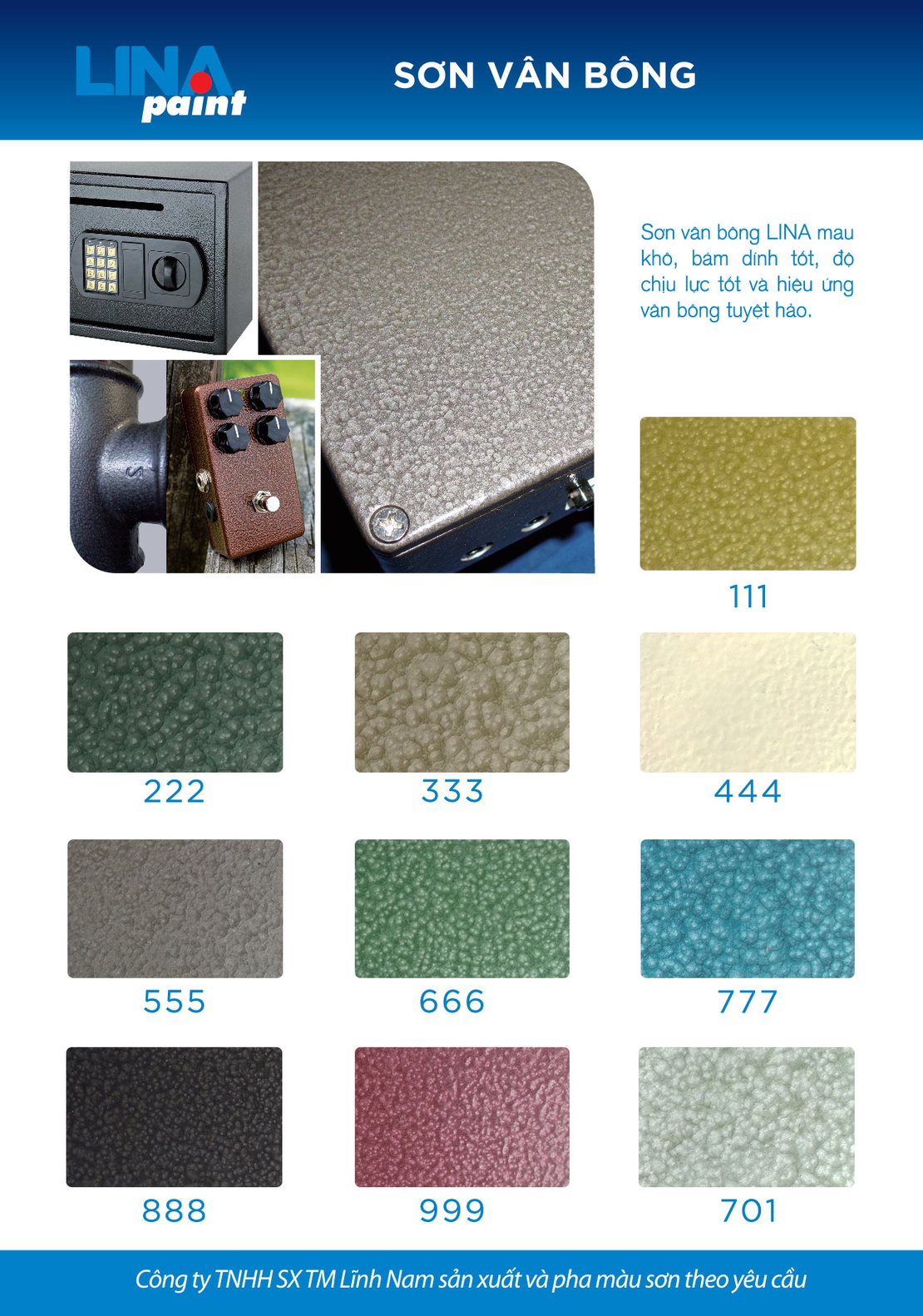 Bảng màu sơn Lina