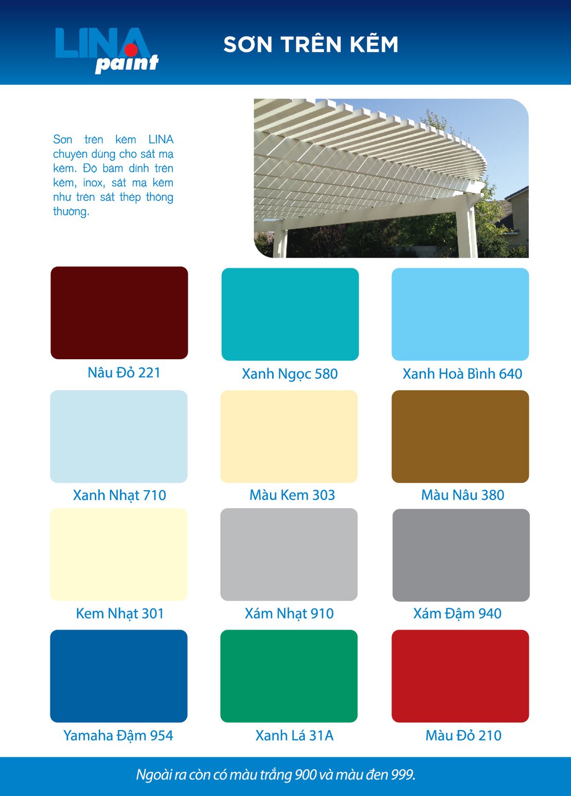 Bảng màu sơn Lina