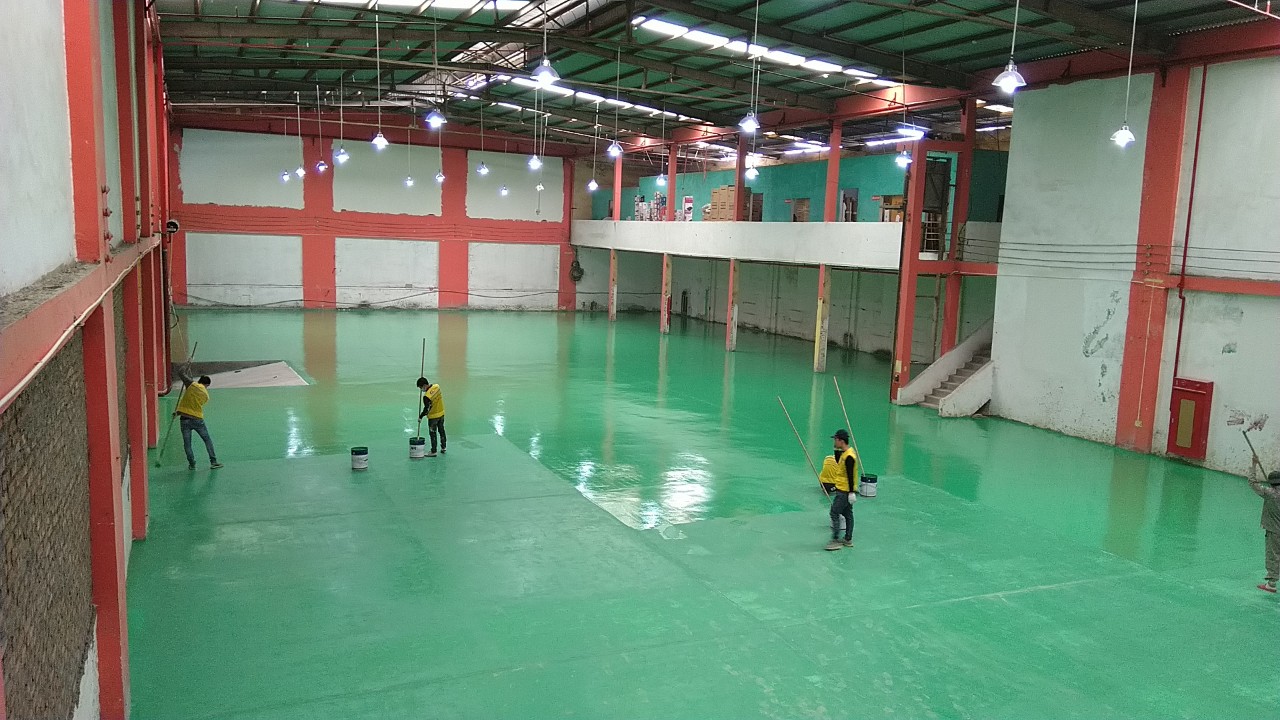 sơn 2 thành phần trên nền bê tông