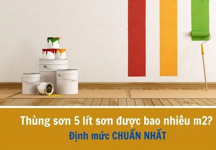 Thùng sơn 5 lít sơn được bao nhiêu m2